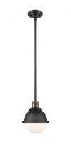  201S-BAB-HFS-61-BK-LED - Hampden - 1 Light - 7 inch - Black Antique Brass - Stem Hung - Mini Pendant