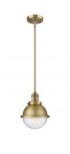 Innovations Lighting 201S-BB-HFS-64-BB-LED - Hampden - 1 Light - 7 inch - Brushed Brass - Stem Hung - Mini Pendant