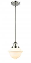  201S-PN-G531-LED - Oxford - 1 Light - 8 inch - Polished Nickel - Stem Hung - Mini Pendant