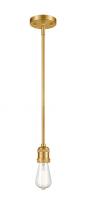  201S-SG - Bare Bulb - 1 Light - 2 inch - Satin Gold - Stem Hung - Mini Pendant