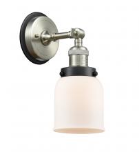  203SN-BPBK-HRBK-G51 - Bell - 1 Light - 5 inch - Brushed Satin Nickel - Sconce