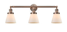  205-AC-G61 - Cone - 3 Light - 30 inch - Antique Copper - Bath Vanity Light