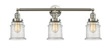  205-SN-G184 - Canton - 3 Light - 30 inch - Brushed Satin Nickel - Bath Vanity Light