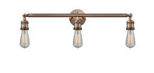  205-AC - Bare Bulb - 3 Light - 30 inch - Antique Copper - Bath Vanity Light