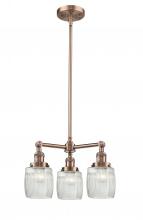  207-AC-G302 - Colton - 3 Light - 18 inch - Antique Copper - Stem Hung - Chandelier