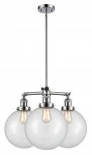  207-PC-G202-10-LED - Beacon - 3 Light - 24 inch - Polished Chrome - Stem Hung - Chandelier