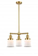  207-SG-G181S-LED - Canton - 3 Light - 18 inch - Satin Gold - Stem Hung - Chandelier