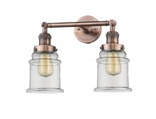  208-AC-G182 - Canton - 2 Light - 17 inch - Antique Copper - Bath Vanity Light