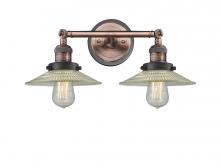  208BP-ACBK-G2 - Halophane - 2 Light - 18 inch - Antique Copper - Bath Vanity Light