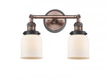  208BP-ACBK-G51 - Bell - 2 Light - 16 inch - Antique Copper - Bath Vanity Light