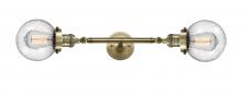  208L-AB-G204-6 - Beacon - 2 Light - 6 inch - Antique Brass - Bath Vanity Light