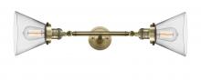  208L-AB-G42 - Cone - 2 Light - 8 inch - Antique Brass - Bath Vanity Light