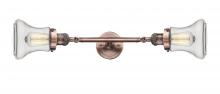  208L-AC-G192 - Bellmont - 2 Light - 6 inch - Antique Copper - Bath Vanity Light