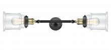  208L-BAB-G182 - Canton - 2 Light - 6 inch - Black Antique Brass - Bath Vanity Light