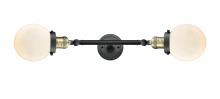  208L-BAB-G201-6 - Beacon - 2 Light - 6 inch - Black Antique Brass - Bath Vanity Light