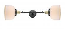  208L-BAB-G71 - Bell - 2 Light - 8 inch - Black Antique Brass - Bath Vanity Light