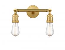  208-SG - Bare Bulb - 2 Light - 11 inch - Satin Gold - Bath Vanity Light