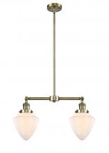  209-AB-G661-7 - Bullet - 2 Light - 22 inch - Antique Brass - Stem Hung - Island Light