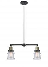 Innovations Lighting 209-BAB-G184S - Canton - 2 Light - 21 inch - Black Antique Brass - Stem Hung - Island Light