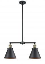 Innovations Lighting 209-BAB-M13-BK - Appalachian - 2 Light - 23 inch - Black Antique Brass - Stem Hung - Island Light