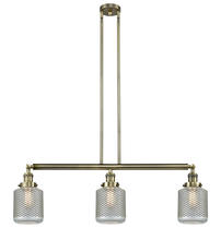  213-AB-G262 - Stanton - 3 Light - 39 inch - Antique Brass - Stem Hung - Island Light