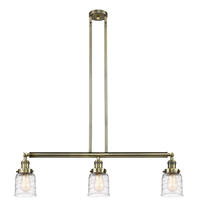  213-AB-G513 - Bell - 3 Light - 38 inch - Antique Brass - Stem Hung - Island Light