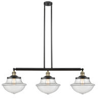  213-BAB-G542 - Oxford - 3 Light - 42 inch - Black Antique Brass - Stem Hung - Island Light