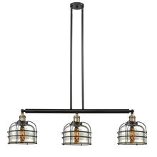  213-BAB-G78-CE - Bell Cage - 3 Light - 42 inch - Black Antique Brass - Stem Hung - Island Light