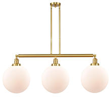  213-SG-G201-12 - Beacon - 3 Light - 44 inch - Satin Gold - Stem Hung - Island Light