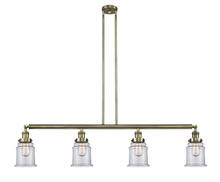  214-AB-G182 - Canton - 4 Light - 51 inch - Antique Brass - Stem Hung - Island Light