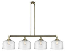  214-AB-G72-L - Bell - 4 Light - 54 inch - Antique Brass - Stem Hung - Island Light