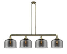  214-AB-G73-L - Bell - 4 Light - 54 inch - Antique Brass - Stem Hung - Island Light