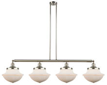  214-PN-G541 - Oxford - 4 Light - 54 inch - Polished Nickel - Stem Hung - Island Light