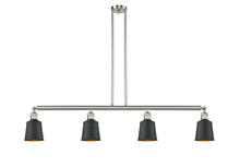  214-SN-M9-BK - Addison - 4 Light - 50 inch - Brushed Satin Nickel - Stem Hung - Island Light