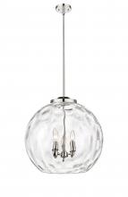 Innovations Lighting 221-3S-PN-G1215-18 - Athens Water Glass - 3 Light - 18 inch - Polished Nickel - Cord hung - Pendant