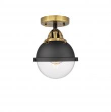  288-1C-BAB-HFS-62-BK - Hampden - 1 Light - 7 inch - Black Antique Brass - Semi-Flush Mount