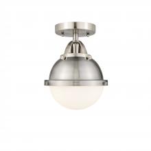  288-1C-SN-HFS-61-SN - Hampden - 1 Light - 7 inch - Brushed Satin Nickel - Semi-Flush Mount