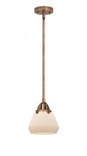  288-1S-AC-G171-LED - Fulton - 1 Light - 7 inch - Antique Copper - Cord hung - Mini Pendant