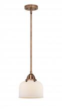  288-1S-AC-G71-LED - Bell - 1 Light - 8 inch - Antique Copper - Cord hung - Mini Pendant