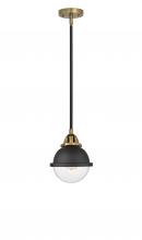  288-1S-BAB-HFS-62-BK - Hampden - 1 Light - 7 inch - Black Antique Brass - Cord hung - Mini Pendant