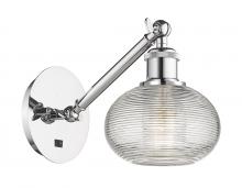  317-1W-PC-G555-6CL - Ithaca - 1 Light - 6 inch - Polished Chrome - Sconce