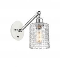  317-1W-WPC-G112C-5CL - Cobbleskill - 1 Light - 5 inch - White Polished Chrome - Sconce
