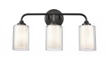 Innovations Lighting 342-3W-BK-CLW - Fairbank - 3 Light - 20 inch - Matte Black - Bath Vanity Light