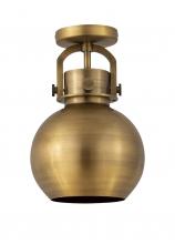  410-1F-BB-M410-8BB - Newton Sphere - 1 Light - 8 inch - Brushed Brass - Flush Mount