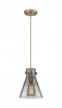 Innovations Lighting 410-1PS-BB-G411-8SM - Newton Cone - 1 Light - 8 inch - Brushed Brass - Cord hung - Pendant