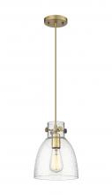 Innovations Lighting 410-1PS-BB-G412-8SDY - Newton Bell - 1 Light - 8 inch - Brushed Brass - Cord hung - Pendant