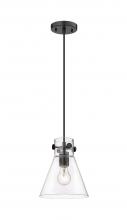 Innovations Lighting 410-1PS-BK-G411-8CL - Newton Cone - 1 Light - 8 inch - Matte Black - Cord hung - Pendant