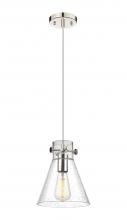 Innovations Lighting 410-1PS-PN-G411-8SDY - Newton Cone - 1 Light - 8 inch - Polished Nickel - Cord hung - Pendant