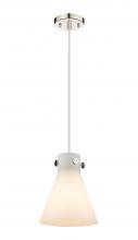 Innovations Lighting 410-1PS-PN-G411-8WH - Newton Cone - 1 Light - 8 inch - Polished Nickel - Cord hung - Pendant