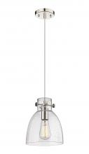Innovations Lighting 410-1PS-PN-G412-8SDY - Newton Bell - 1 Light - 8 inch - Polished Nickel - Cord hung - Pendant